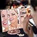 Makeup Mirror,Aiskki 10X/3X/2X/1X Magnification Mirror,180° Adjustable Rotation Vanity Mirror,Trifold Vanity Mirror,22 LED Lights,Touch screen adjustment brightness,Dual Power Supply Cosmetic Mirror