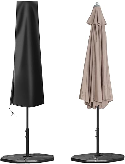 OKPOW Parasol Cover 600D Oxford Waterproof with Zip 170x27.5x33.5cm