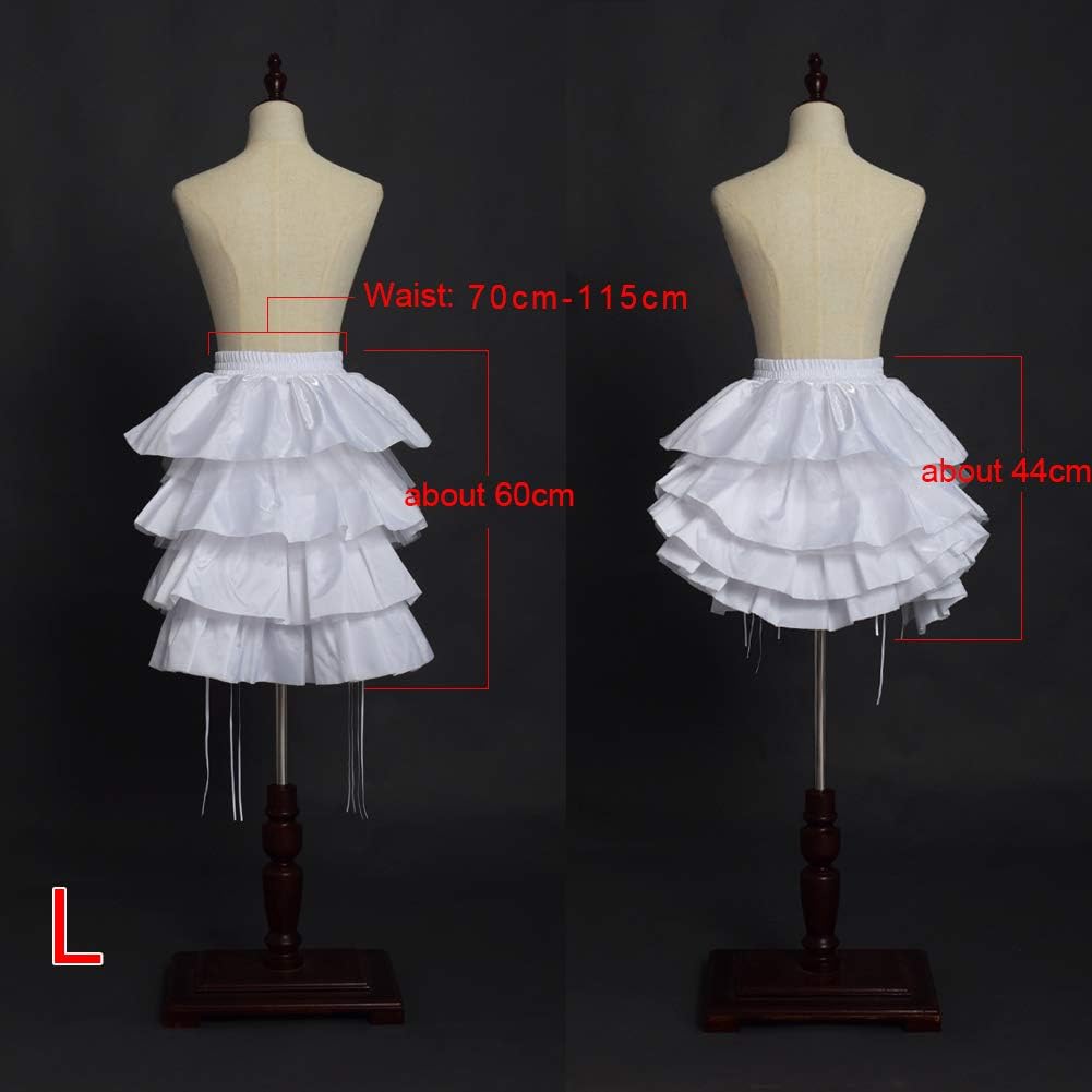 GRACEART Steampunk Gothic Bustle Tutu Adjustable Underskirt Fancy Dress (L, Black) - Image 3