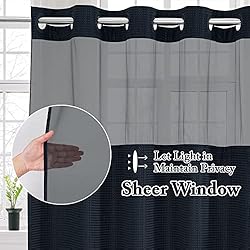 Gibelle Long Shower Curtain 72x80, Waffle Weave