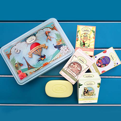 Bath Soap Bars Beauty Gift Set For Women by Un AIr d'Antan/Organic Oils Natural Hand Soap & Body Soap Bars Gift Sets For Women/ 4x 100g/ In A Lovely Tin/Beauty Gift Sets, Mom Gifts From France 6 Bath Soap Bars Beauty Gift Set For Women by Un AIr d'Antan/Organic Oils Natural Hand Soap & Body Soap Bars Gift Sets For Women/ 4x 100g/ In A Lovely Tin/Beauty Gift Sets, Mom Gifts From France