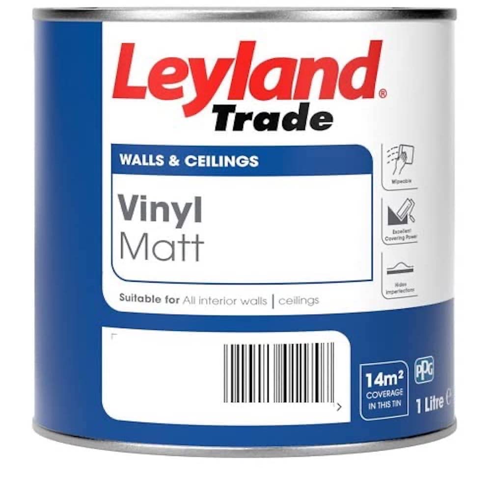 Leyland Trade Vinyl Matt Emulsion Paint - Black 1L