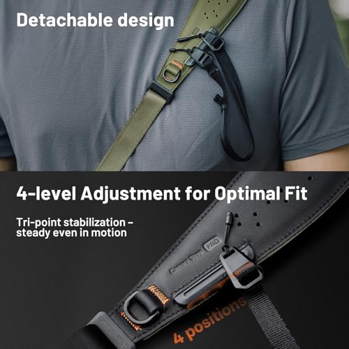 PGYTECH Camera Strap Pro, Heavy Duty Quick Release Shoulder Strap with Removable Underarm Strap, Professional Harness