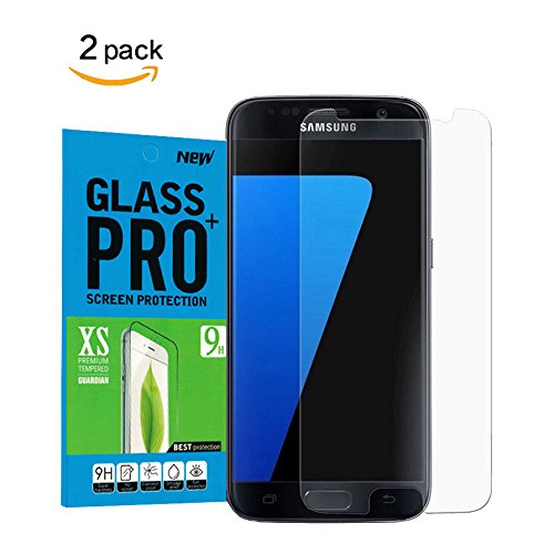 For Galaxy S7 Tempered Glass Screen Protector Case Friendly Full Coverage, Samface [2Pack] Ultra Clear Anti-Scratch Anti-Fingerprint Bubble Free Premium Screen Protector Film For Samsung Galaxy S7