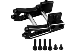 POLANTA Aluminum Alloy Rear Wing Mount for Arrma 1/14 Typhon GROM Upgrade Parts (Black)