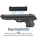 Creatormbsy Magnetic Gun Mount & Holster , Rubber Coated 42 Lbs Rated, Safe Storage and Quick Access to Firearm, Used In Home, Office, Car,Vehicle, Desk, Truck, Wall...