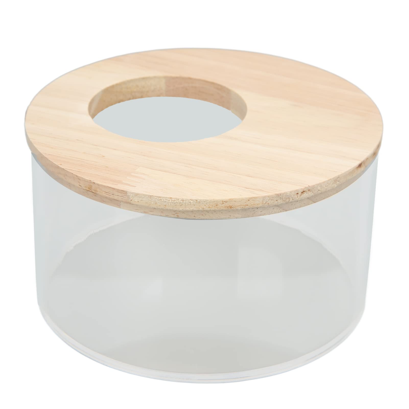 Small Animal Sand-Bath Box, Round Shap Pet Sand Box Transparent Acrylic Sand Bathroom for Hamsters Mice Lemming Gerbils or Other Small Pet