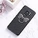 LONTECT Compatible Galaxy S9 Case Glitter Sparkle Bling Shock Absorbing Flex TPU Rubber Case Cover with Cute Ring Grip Holder Kickstand for Samsung Galaxy S9, Black