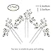 Unicra Bride Wedding Crystal Hair Pins Wedding Bridal Hair Pieces Accessories for Women and Girls Pack of 3 (Silver)