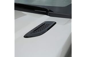 AUTOBRO For Land Rover Range Rover Series, ABS Front Hood Vent Louvres Pair SVR style Stick-ons Gloss Black&Atlas-Mesh