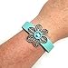 Fitband Bling Fitness Band Accessory Fleur Aqua for Fitbit Flex; Flex 2; Alta; Charge; Charge HR; Charge 2; Jawbone UP2; UP3; Move Band and Garmin vivosmart