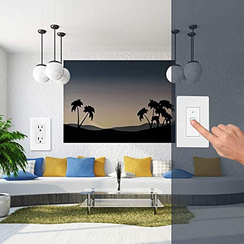 1-Gang Decora Screwless Wall Plates, Standard Size 1-Gang, Unbreakable Polycarbonate, Wall Plate, Switch Plate, Outlet Cover, screwless Switch cover (1-Gang Decora Wall Plates 10pack)