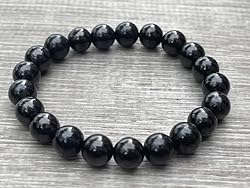 Shungite Crystal Bead Bracelet 8mm, Wholesale