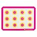 Cute Silicone Baking Mat - Sunflower Design, Yellow & Pink Half Sheet Nonstick Baking Mat - 16 1/2