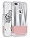 BENTOBEN Shockproof Slim Anti-Scratch Dual Layer Hybrid Hard PC Cover Soft Silicone Bumper Stripe Wave Protective Phone Case for iPhone 8 Plus/iPhone 7 Plus Rose Gold/Gray