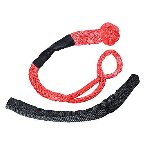 Astra Depots Set of 2PCS Red 1/2" Soft Shackle Rope Synthetic with Protective Sleeve (38,000LBs Max Breaking, WLL 15,000 LBs - 7.5 Tons) - Thumbnail 3