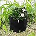 OPULENT SYSTEMS 5-Pack 10 Gallon Heavy Duty Aeration Fabric Grow Bags Thickened Nonwoven Fabric Containers for Potato/Plant Pots with Handles (Black)