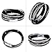 MALDON Plus Size Casual Leather Wrap Bracelet with Magnetic Clasp for Women,Lady,Wife Gift,Large Size,16 to 18 inches (Black, 18)