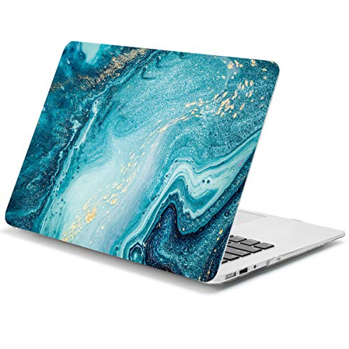 Dongke Plastic Hard Case & Keyboard Cover & Screen Protector Only Fit for MacBook Air 13 Inch Model A1466 / A1369 (2010-2017 Release), Abstract Ocean