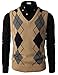 H2H Mens Casual Slim Fit Argyle V-Neck Golf Sweater Vest Of Various Colors