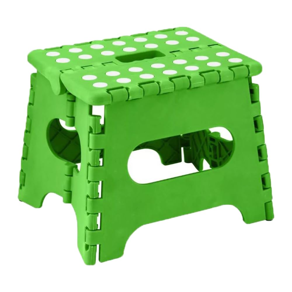 Small Folding Step Stool Small Kitchen Step Tool for Kids Adults Lightweight Space Saving Easy Folding Stool Portable Foot Stool (Green)