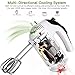 Hand Mixer Electric White 300W,SURPEER Hand Beater, Storage Base, 5 Speed Whisk Mixers Kitchen Hand Held,6 Attachments of 304 Stainless Steel-2 Wired Beaters,2 Whisks and 2 Dough Hooks.