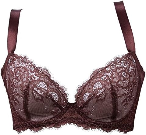 HFDSTRH GHRHA Ladies Plus Size Lace deepV Bra Adjustable Assembly Underwear Pop-up Gathering Mamma accessoria Bra-G 75B