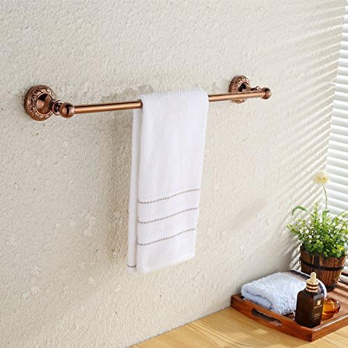 Aimeer 24 Inch European Stainless Steel Rose Gold Polish Towel Bar Wall Mounted Modern Bathroom Towel Rack