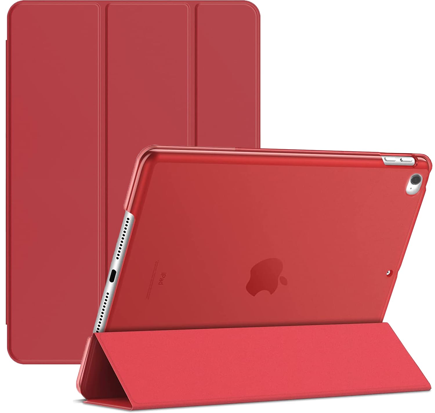 For Apple iPad Air (1st Generation) A1474 A1475 A1476 Smart case Magnetic Stand cover with Wake/Sleep (Red)