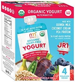 NurturMe Organic Dairy Free Yogurt, Purple Carrot + Banana + Berry, 3.5 Ounce (Pack of 4)