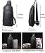FiveloveTwo Mens Sling Bags Crocodile Leather Multipurpose Outdoor Shoulder Crossbody Chest Bag Satchels Hiking School Daypack Black