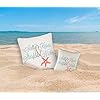 C&F Home 10" Embroidery Pillow, Salty Kisses Starfish Wishes Decorative Throw Pillow for Sofa Couch or Bed 10 x 10 Multi