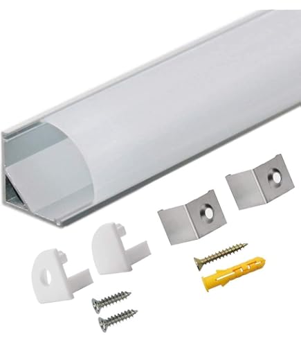 thumbnail interactive-video image 1 of StarlandLed 6-Pack 3.3Ft V-Shape LED Aluminum Channels With Milky Covers - Professional Strip Light Installation 1 of 11