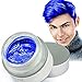 Mofajang Washable Temporary Hair Color Creme, Natural Hairstyle Color Pomade, Instant Hair Wax Dye Styling Cream Mud, Hair Pomades for Party, Cosplay, Nightclub, Masquerade, Halloween (Blue)