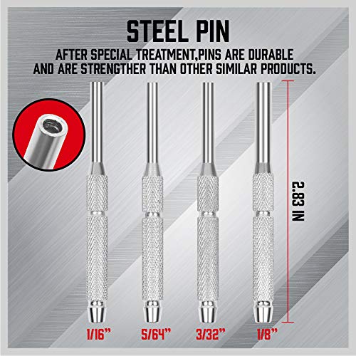 SEDY 22Pieces Roll Pin Punch Set, Roll Pin Starter Punch, Brass, Steel