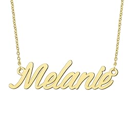 BYBWBL Melanie Name Pendant Necklace 18k Gold