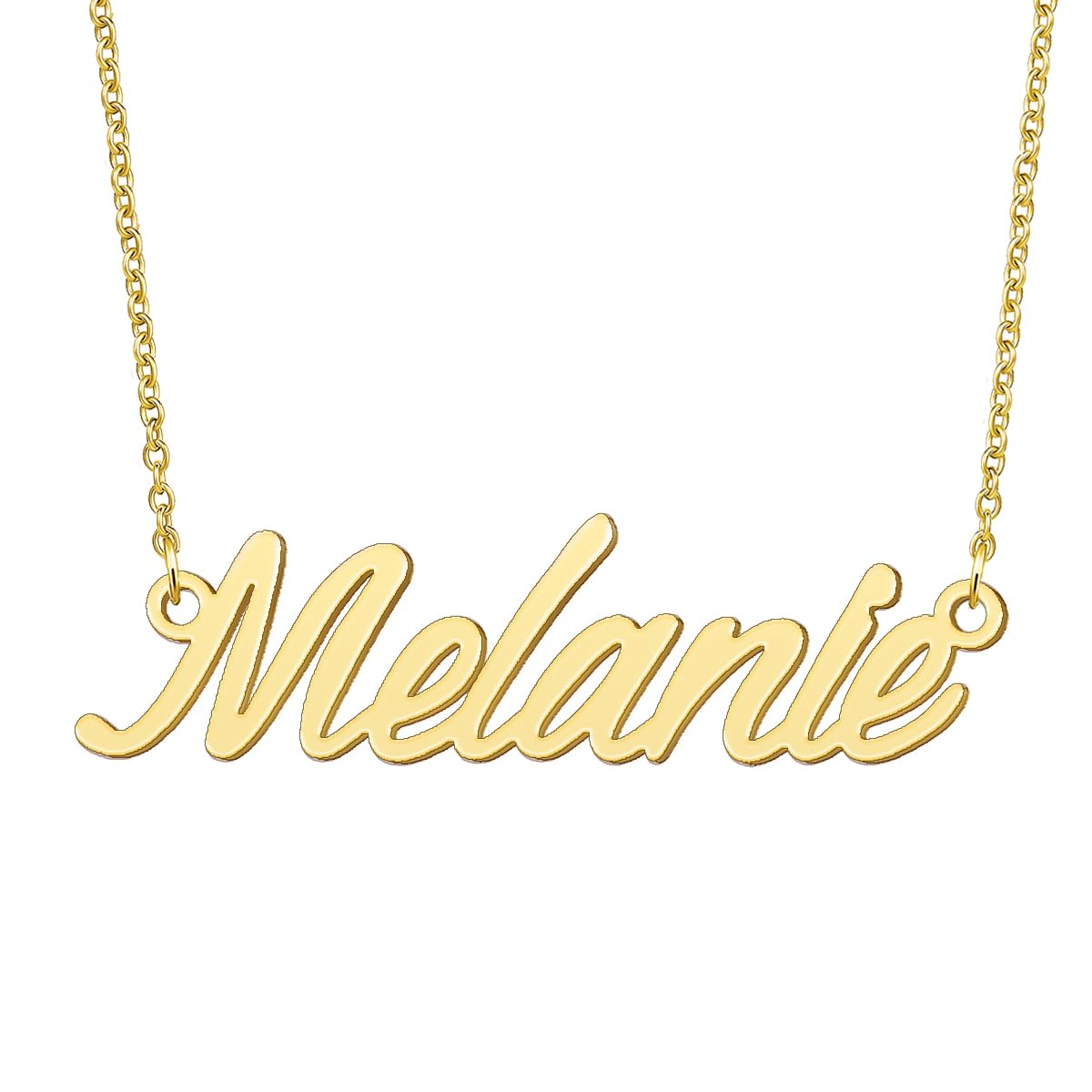 BYBWBL Melanie Name Pendant Necklace 18k Gold