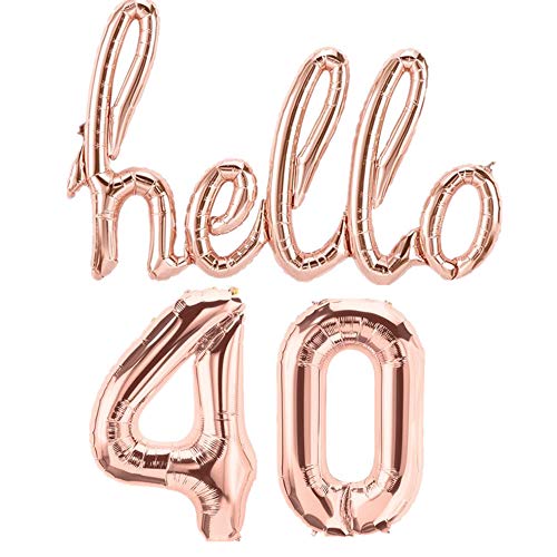 Mapple-Balloon-Hello-40th-Rose-Gold-Birthday-Pack-Garland-Balloons-Decorations-Party-Happy-Birthday