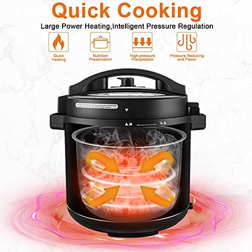 Nictemaw 17in1 Pressure Cooker, 6QT Air Fryer Electric Pressure