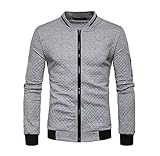 WANSHIYISHE Mens Casual Bomber Jacket Full Zip