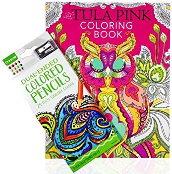 The Tula Pink Coloring Book And Colored Pencil Gift Bundle [3 Piece Set]