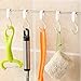 OUNONA S Shape Hooks Plastic Bathroom Clothes Towel Bag Hanging Hooks 10Pcs (White)