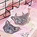 4Pcs/Set Small Cat Silicone Resin Epoxy Molds Crystal Beading Jewelry DIY Devil Cat Head with Three Eyes and Horns Necklace Pendant Casting Mold Hand Craft Resin Molds Fondant Molds