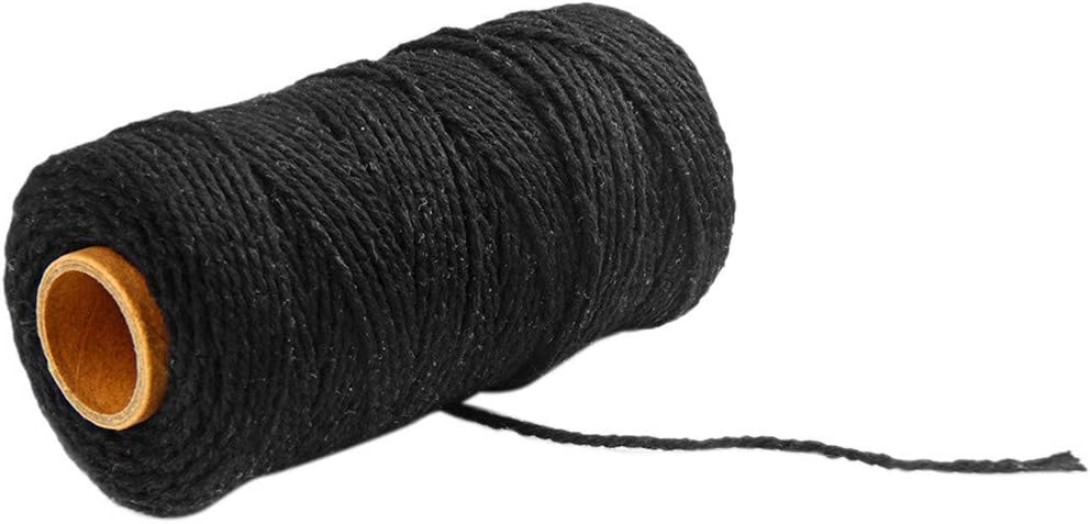 PIKAJIU Macrame Cord 2mm x 91.5M | 100% Natural Macrame Rope | Twisted Cotton Cord for Wall Hanging, Plant Hangers, Crafts, Knitting, Decorative Projects | Soft Cotton Rope (A)