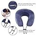 Pete Gear Hub Travel Pillow - Memory Foam Neck Pillow - Airplane Pillow for Car, Bus, Train Travel, Rest - 2 Carry Travel Pillowcase - Protective Navy Blue Velour Cover Product Name