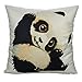 All Smiles Panda Gifts Throw Pillow Cover Case Panda Décorations Room Décor Cute Animal Decorative Cushion 18x18 for Kids
