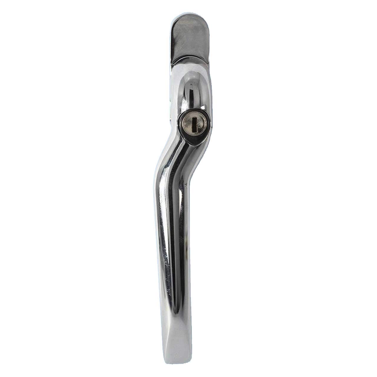 The Venetian Slimline Espag Window Handle in Polished Chrome - Low Profile Design so can be Used Behind Window Blinds (Left Hand)