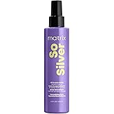 Matrix So Silver All-In-One Leave-In Toning Spray - Neutralizes Yellow, Brassy Tones, Nourishes Hair and Controls Frizz, For Color-Treated Hair, 6.8 Fl Oz