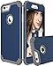 iPhone 6 Plus / 6S Plus Case, SAVYOU Shock-Absorbing Flexible Durable TPU Bumper Case Anti-Slip Front and Back Hard PC Defensive Protection Cover for Apple iPhone 6 Plus / 6S Plus Navy Blue