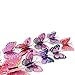 Topixdeals 36pcs 3D Double Wings Butterfly Stickers Making Stickers Wall Stickers Crafts Butterflies with Sponge Gum and Pins (Pink)